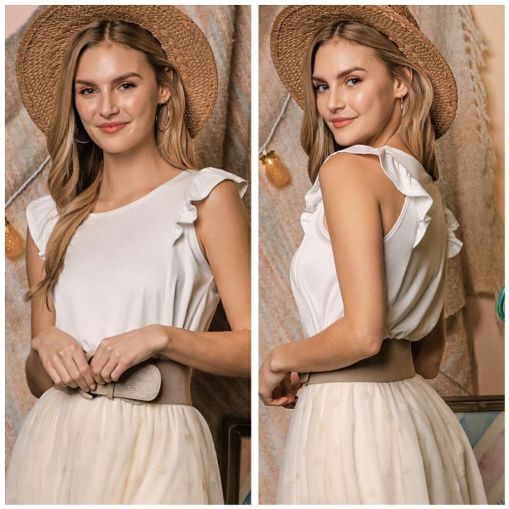 Ruffled tank top - Picture 2 of 6